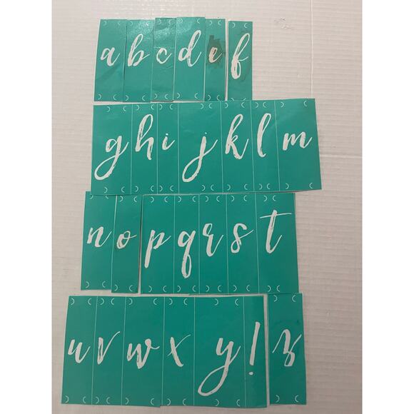 Chalk Couture Upper Lower Case Brush Front Transfers - Picture 2 of 4